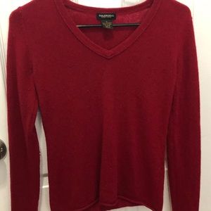 Red cashmere sweater